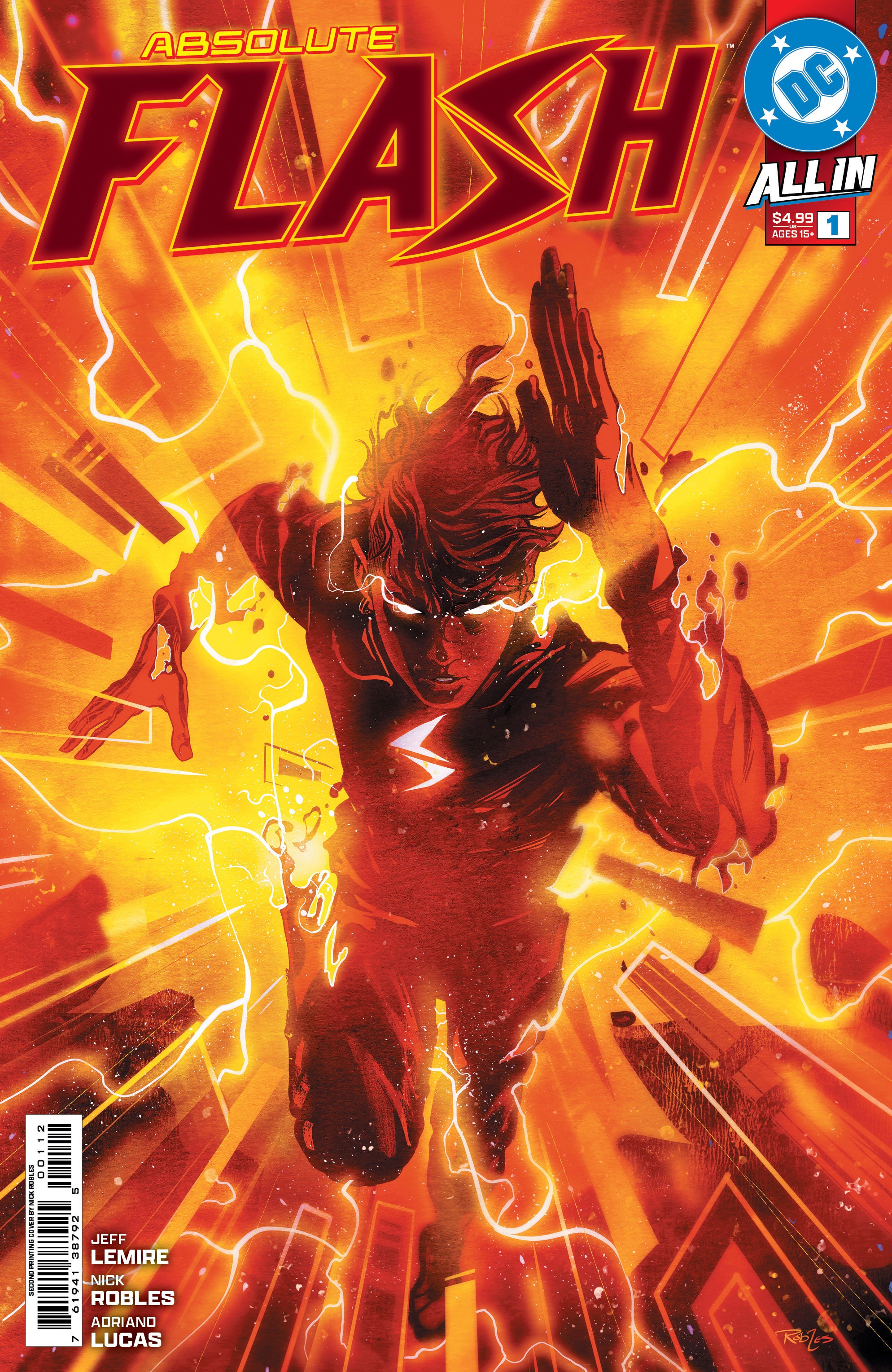 ABSOLUTE FLASH #1 SECOND PRINTING CVR A NICK ROBLES