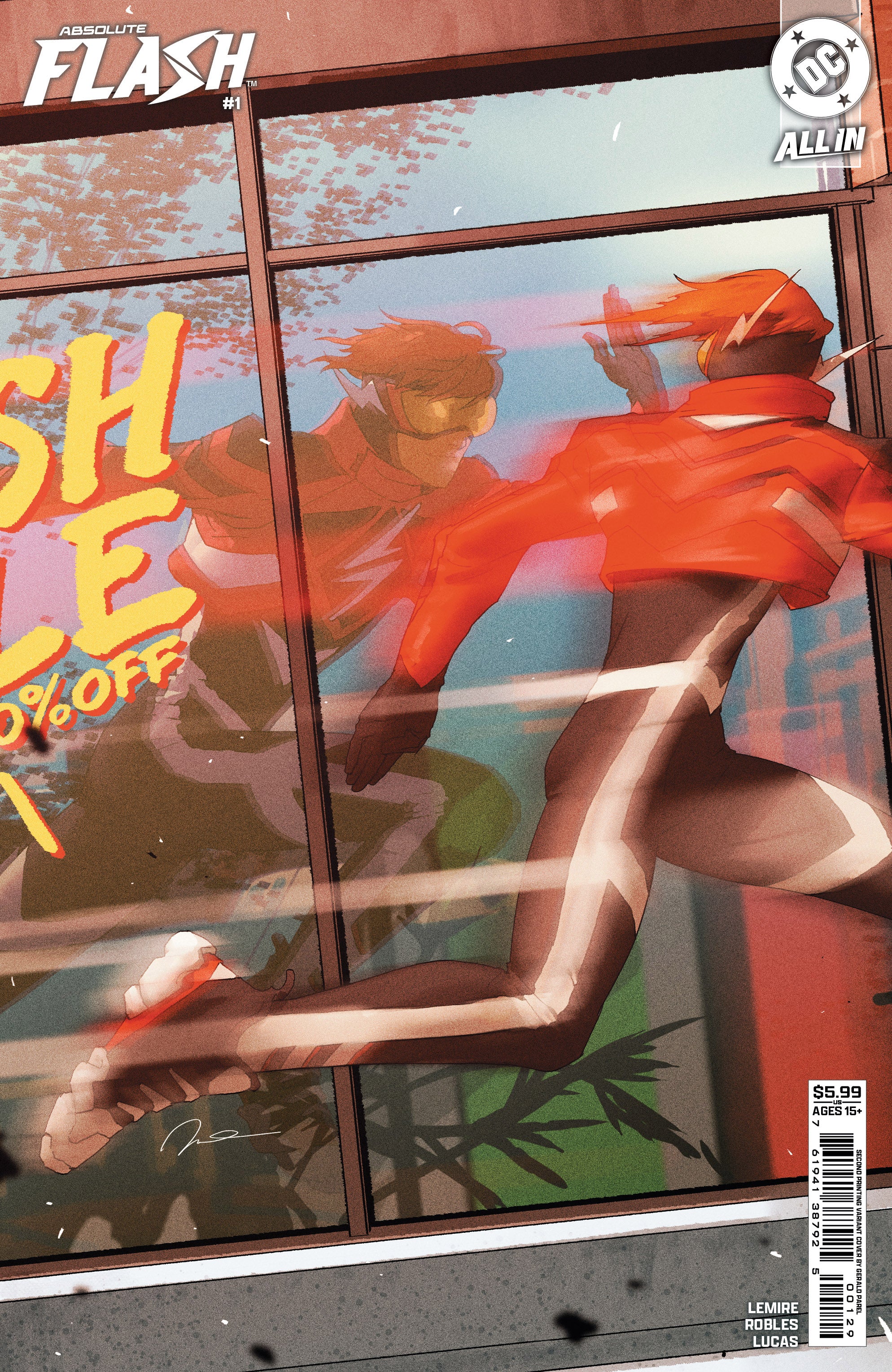 ABSOLUTE FLASH #1 SECOND PRINTING CVR B GERALD PAREL CARD STOCK VAR