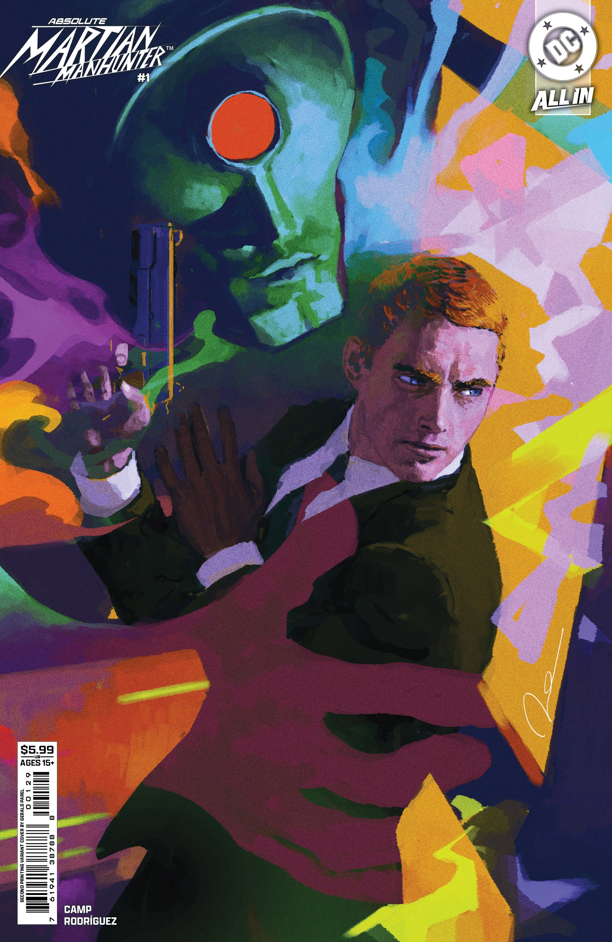 ABSOLUTE MARTIAN MANHUNTER #1 SECOND PRINTING CVR B GERALD PAREL CARD STOCK VAR