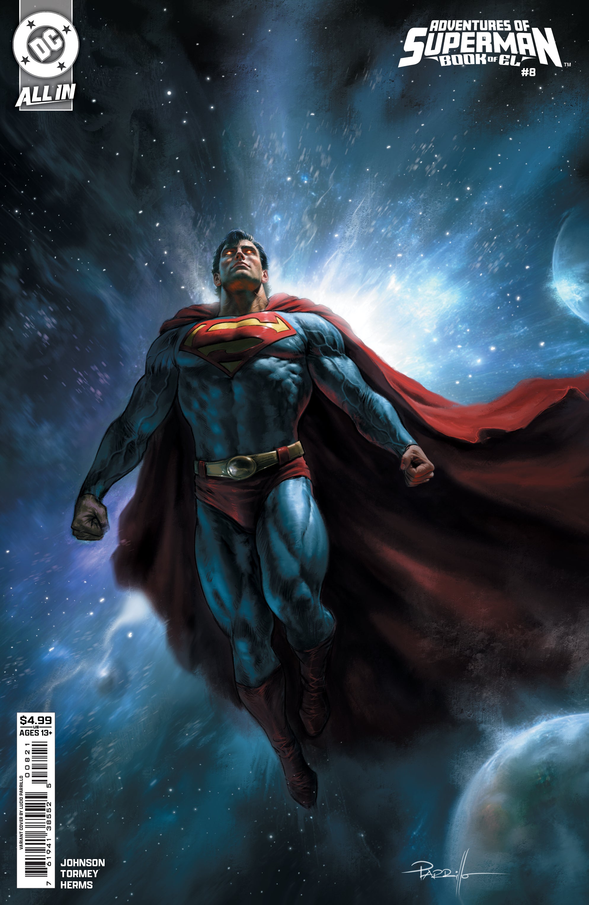 ADVENTURES OF SUPERMAN BOOK OF EL #8 (OF 12) CVR B LUCAS PARILLO CARD STOCK VAR