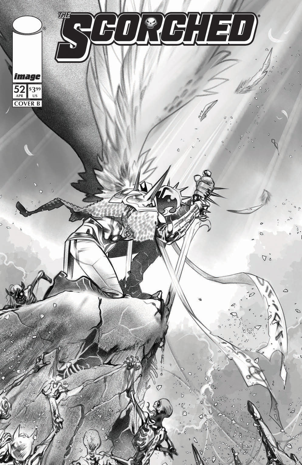 SPAWN SCORCHED #52 CVR B IG GUARA B&W VAR