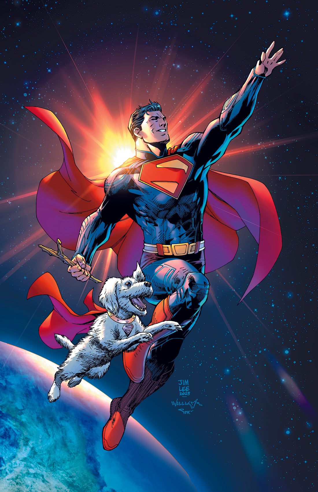 SUPERMAN UNLIMITED #1 CVR G JIM LEE SUPERMAN MONTH CARD STOCK VAR