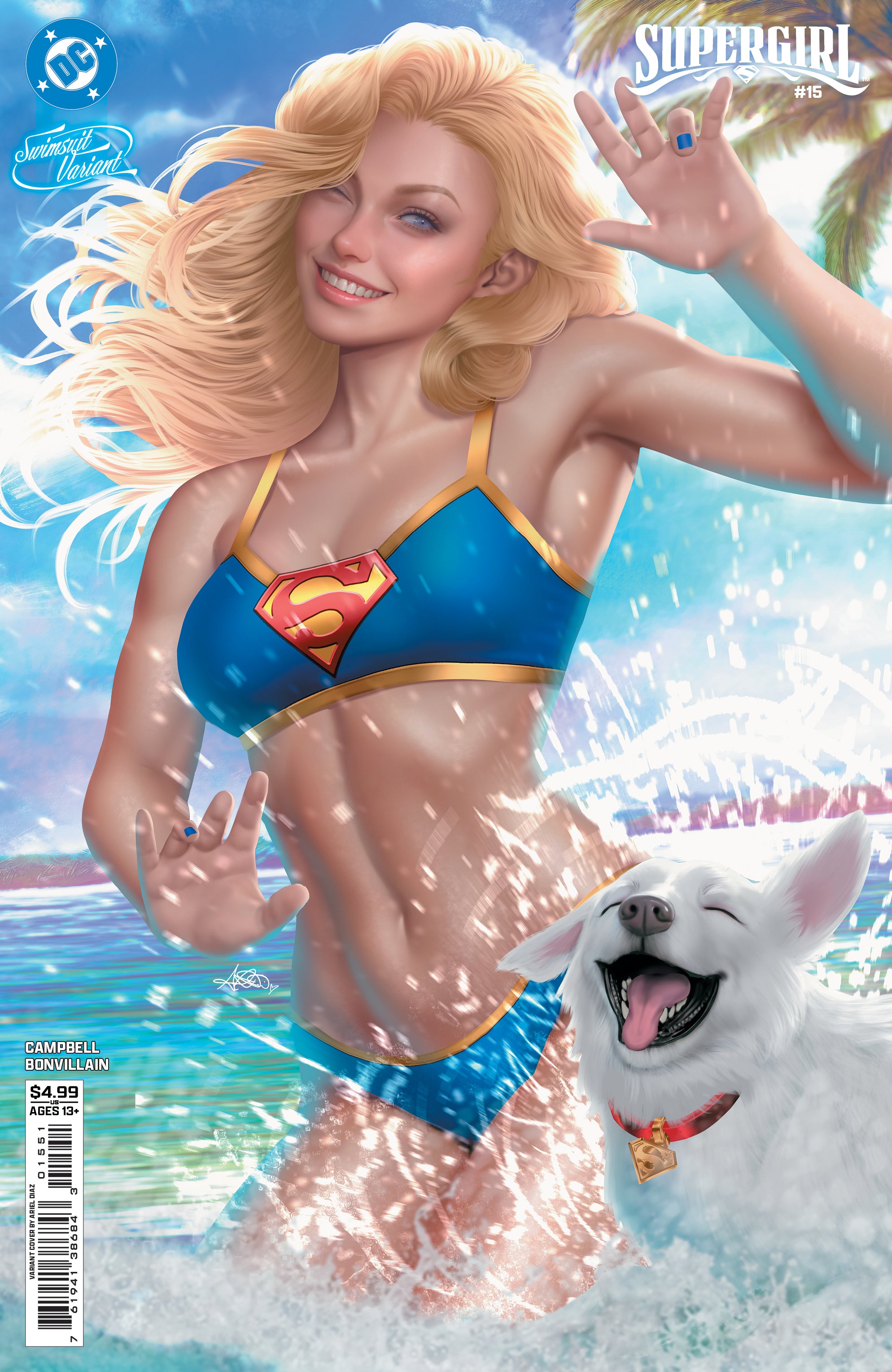 SUPERGIRL #15 CVR E ARIEL DIAZ SWIMSUIT CARD STOCK VAR (THE REIGN OF THE SUPERBOYS)
