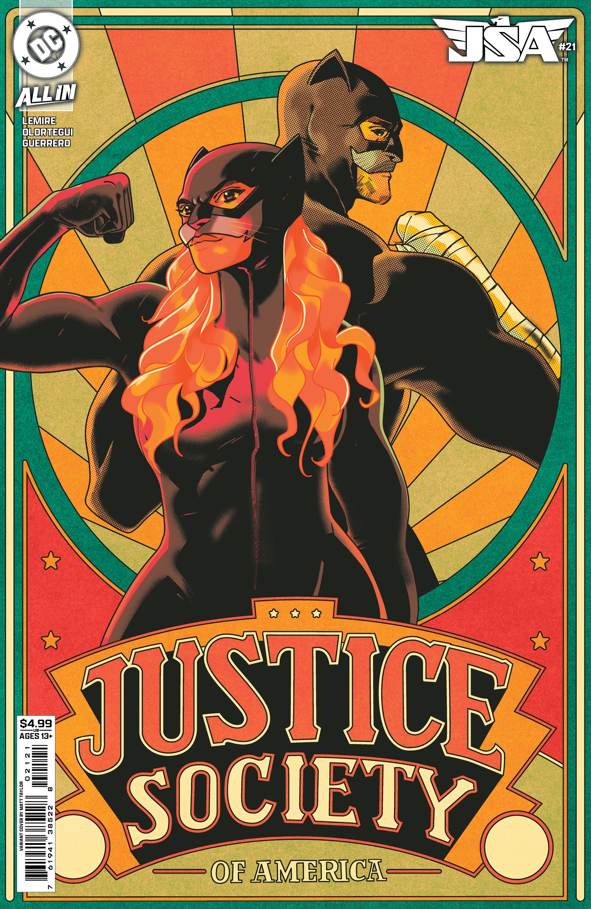 JSA #21 CVR B MATT TAYLOR CARD STOCK VAR