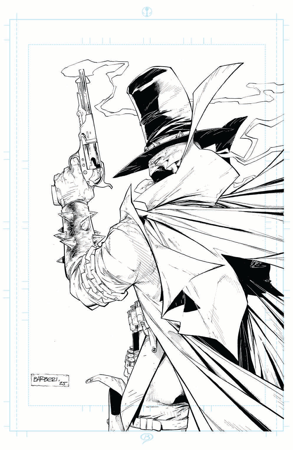 GUNSLINGER SPAWN #56 CVR B CARLO BARBERI RAW ART VAR