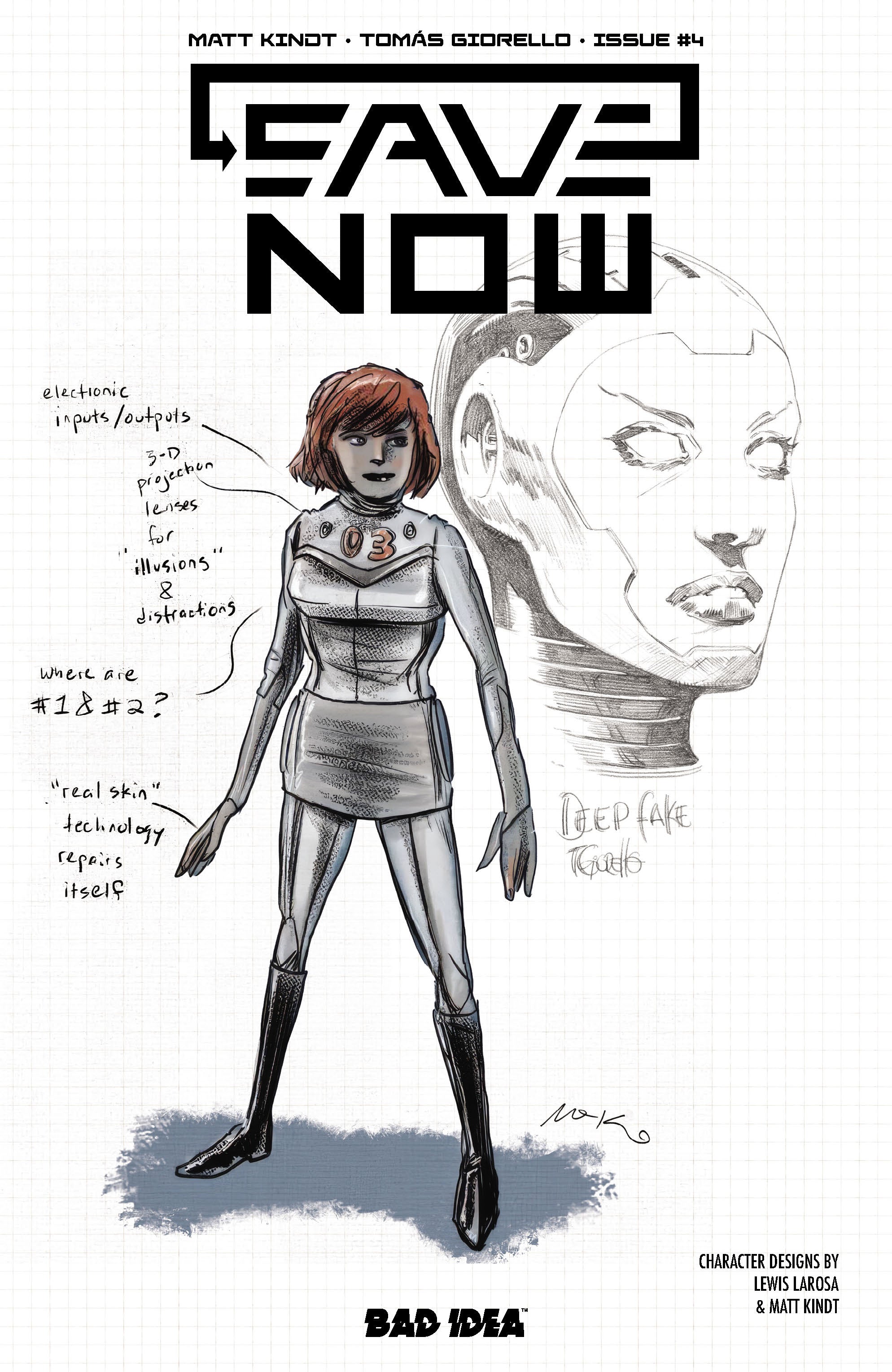 SAVE NOW #4 (OF 4) CVR B LEWIS LAROSA MATT KINDT CHARACTER DESIGN VAR