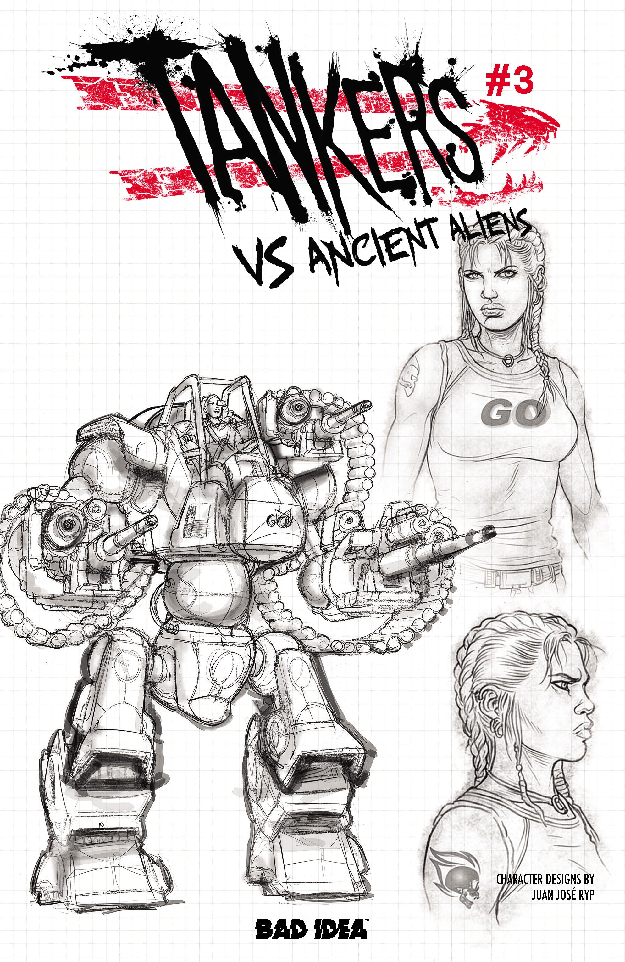 TANKERS VS ANCIENT ALIENS # 3 (OF 4) CVR C JUAN JOSE RYP DESIGN VAR