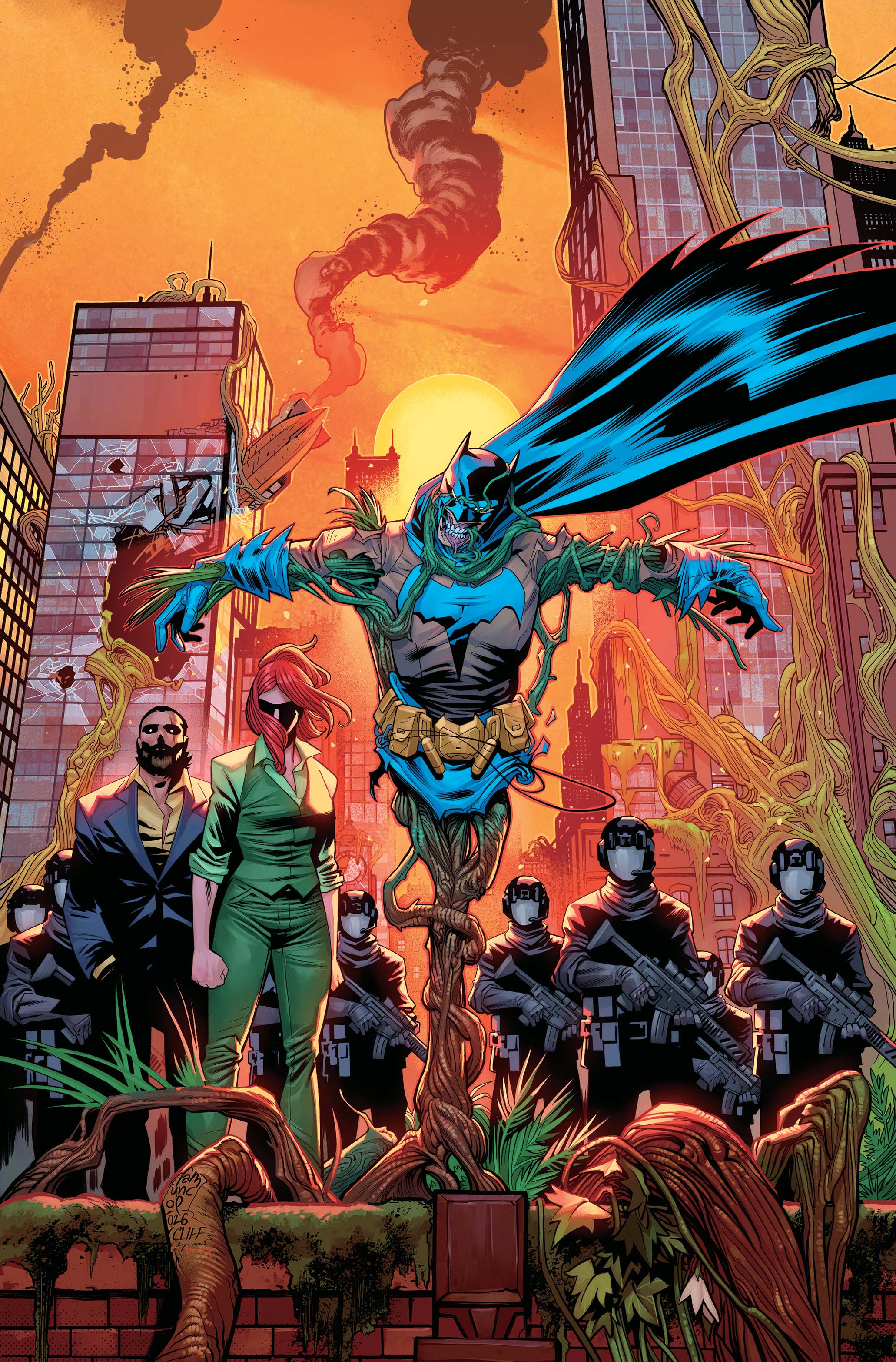 BATMAN BAD SEEDS SUNSET #1 (ONE SHOT) CVR F GIUSEPPE CAMUNCOLI & CLIFF RATHBURN FOIL VAR