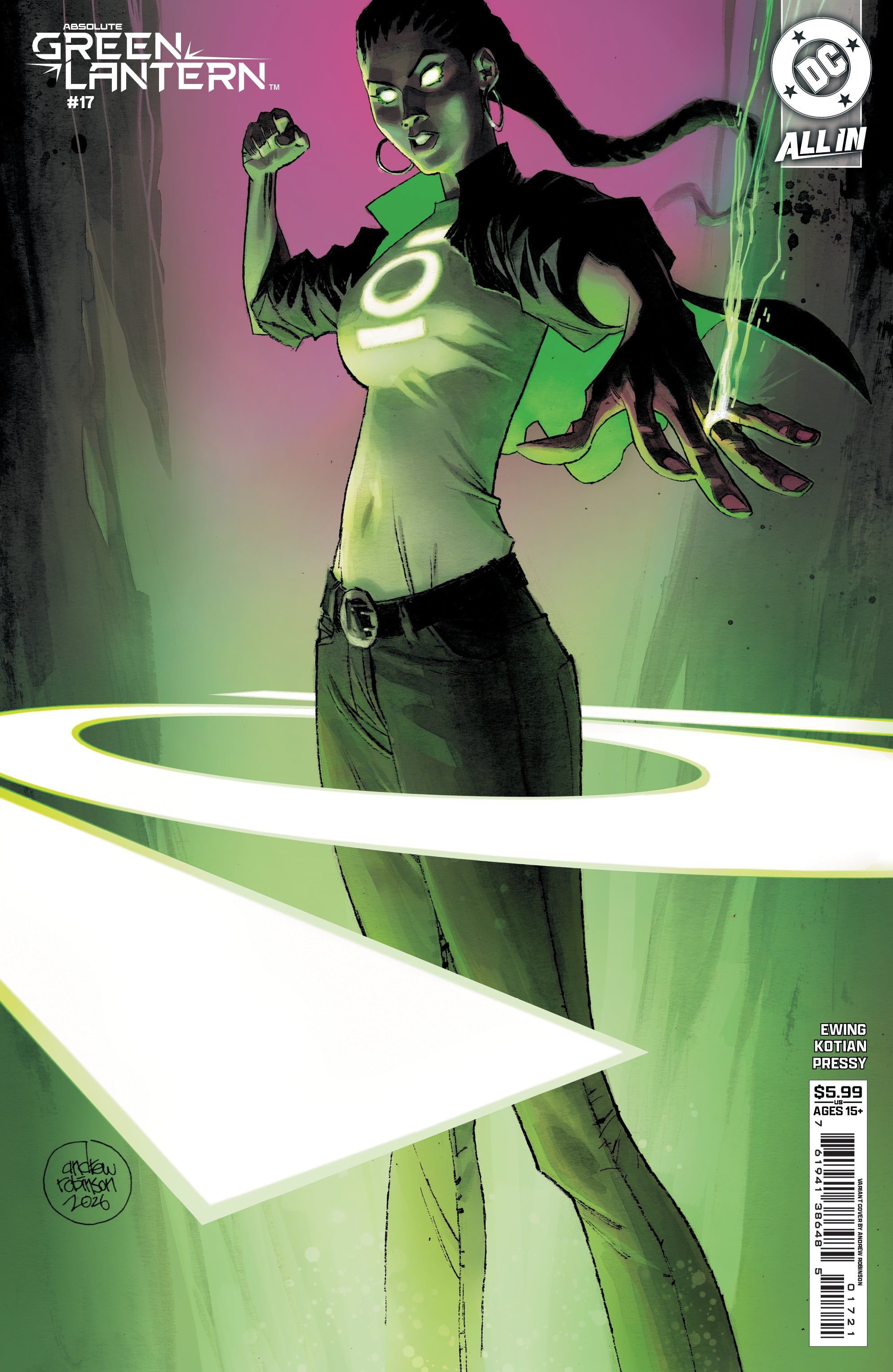 ABSOLUTE GREEN LANTERN #17 CVR B ANDREW ROBINSON CARD STOCK VAR