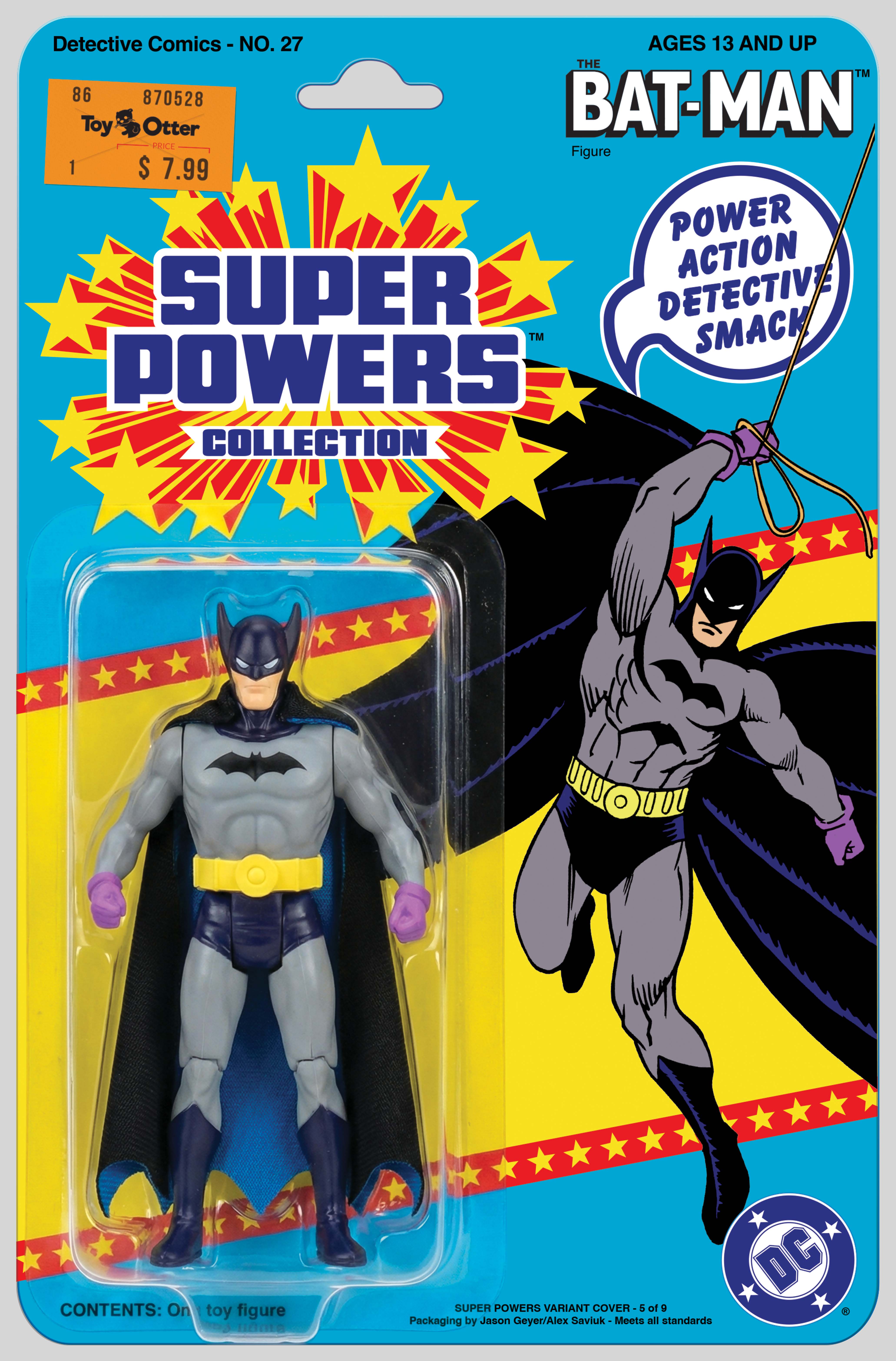 DETECTIVE COMICS #27 FACSIMILE EDITION CVR B JASON GEYER & ALEX SAVIUK FIRST APPEARANCE BATMAN SUPER POWERS ACTION FIGURE CARD STOCK VAR (2026)