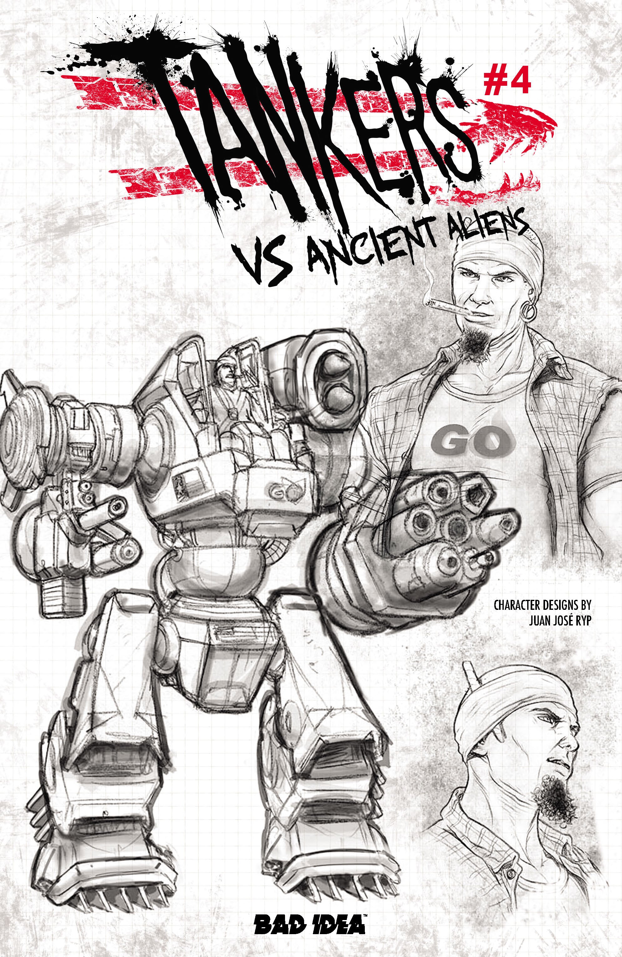 TANKERS VS ANCIENT ALIENS #4 (OF 4) CVR C JUAN JOSE RYP DESIGN VAR