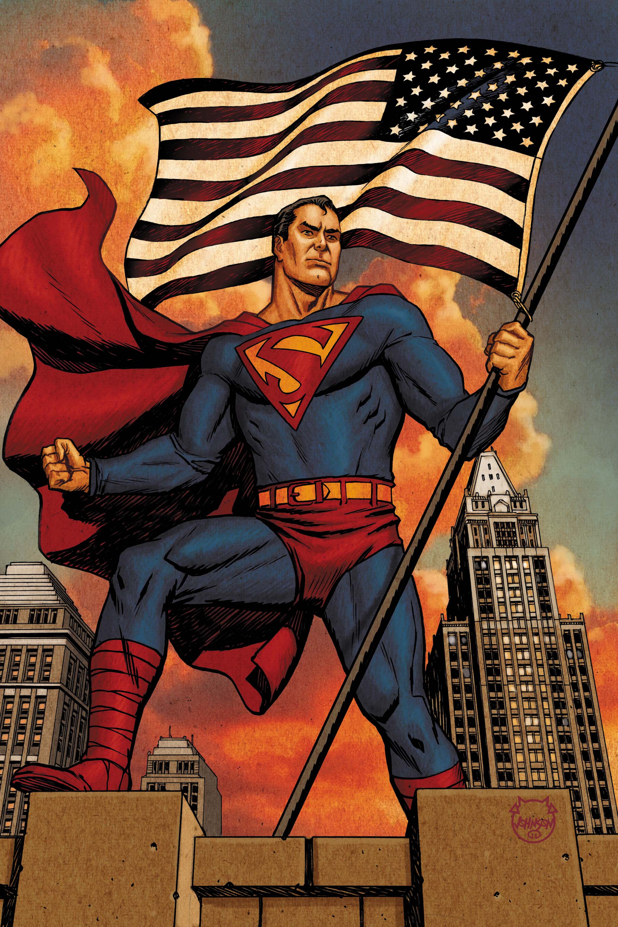 SUPERMAN THE STRANGER #1 (OF 6) CVR B DAVE JOHNSON CARD STOCK VAR