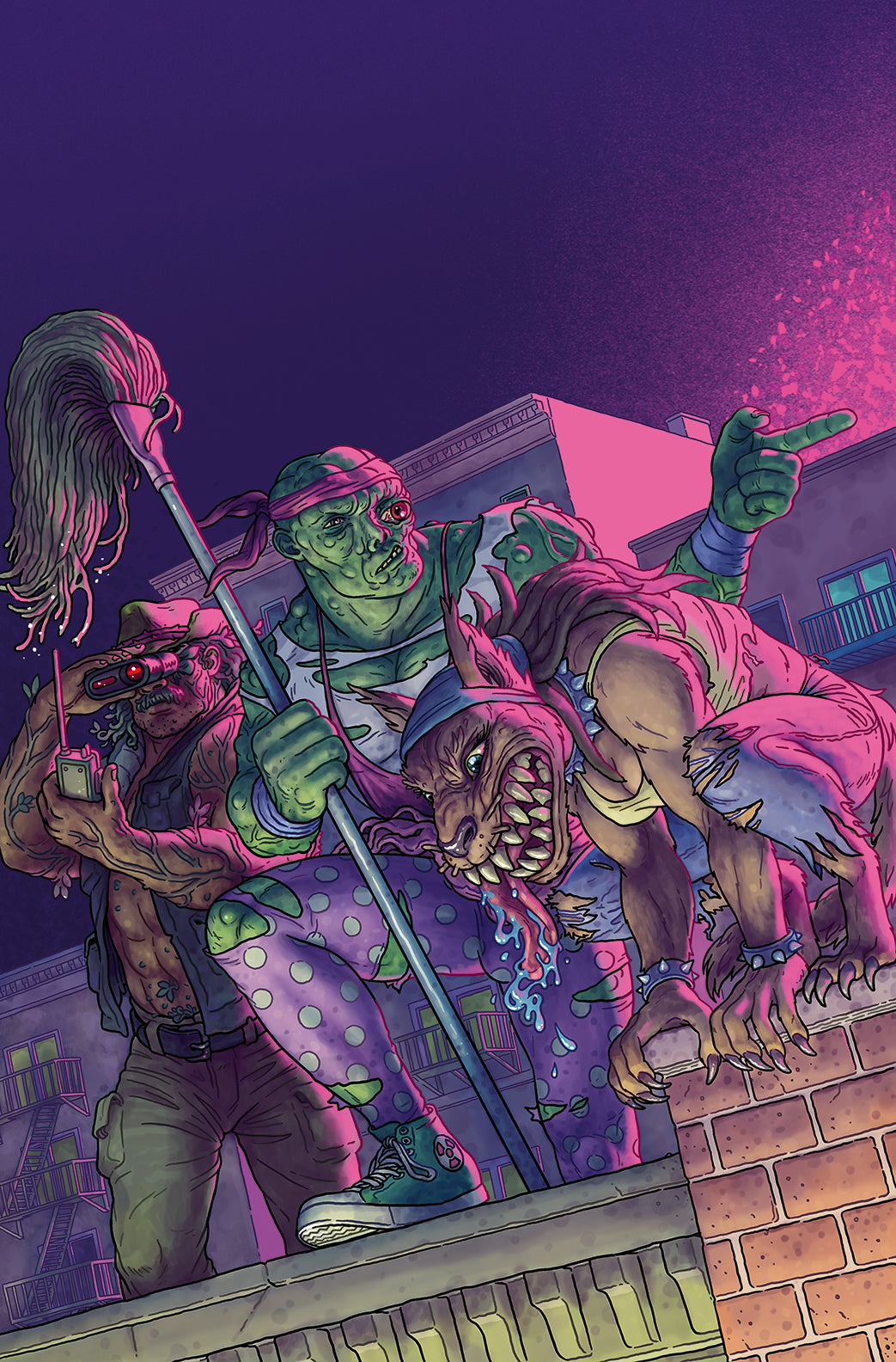 TOXIC CRUSADERS #2 (OF 5) CVR C TRISTAN WRIGHT WITH EXCLUSIVE TRADING CARD BY MATT BORS VAR