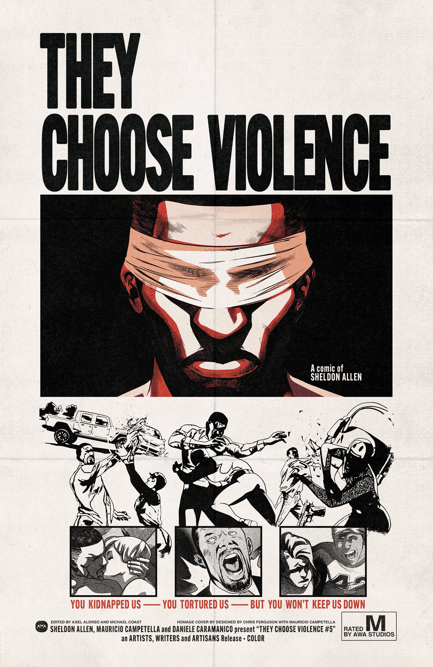THEY CHOOSE VIOLENCE #5 (OF 5) CVR B CHRIS FERGUSON & MAURICIO CAMPETELLA BLAXPLOITATION FILM HOMAGE VAR