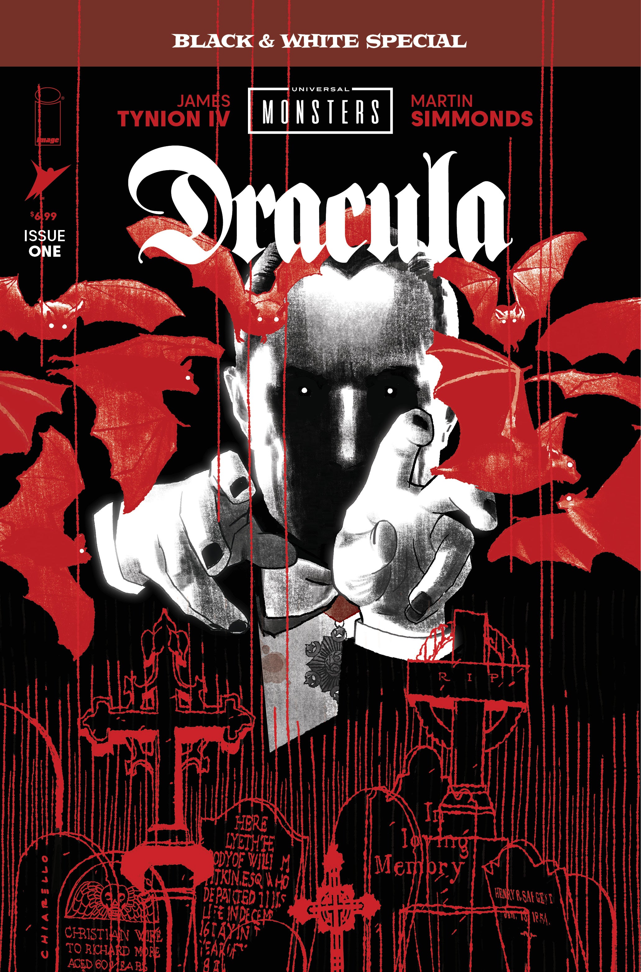 UNIVERSAL MONSTERS DRACULA BLACK & WHITE SPECIAL #1 (OF 2) CVR B MARK CHIARELLO VAR