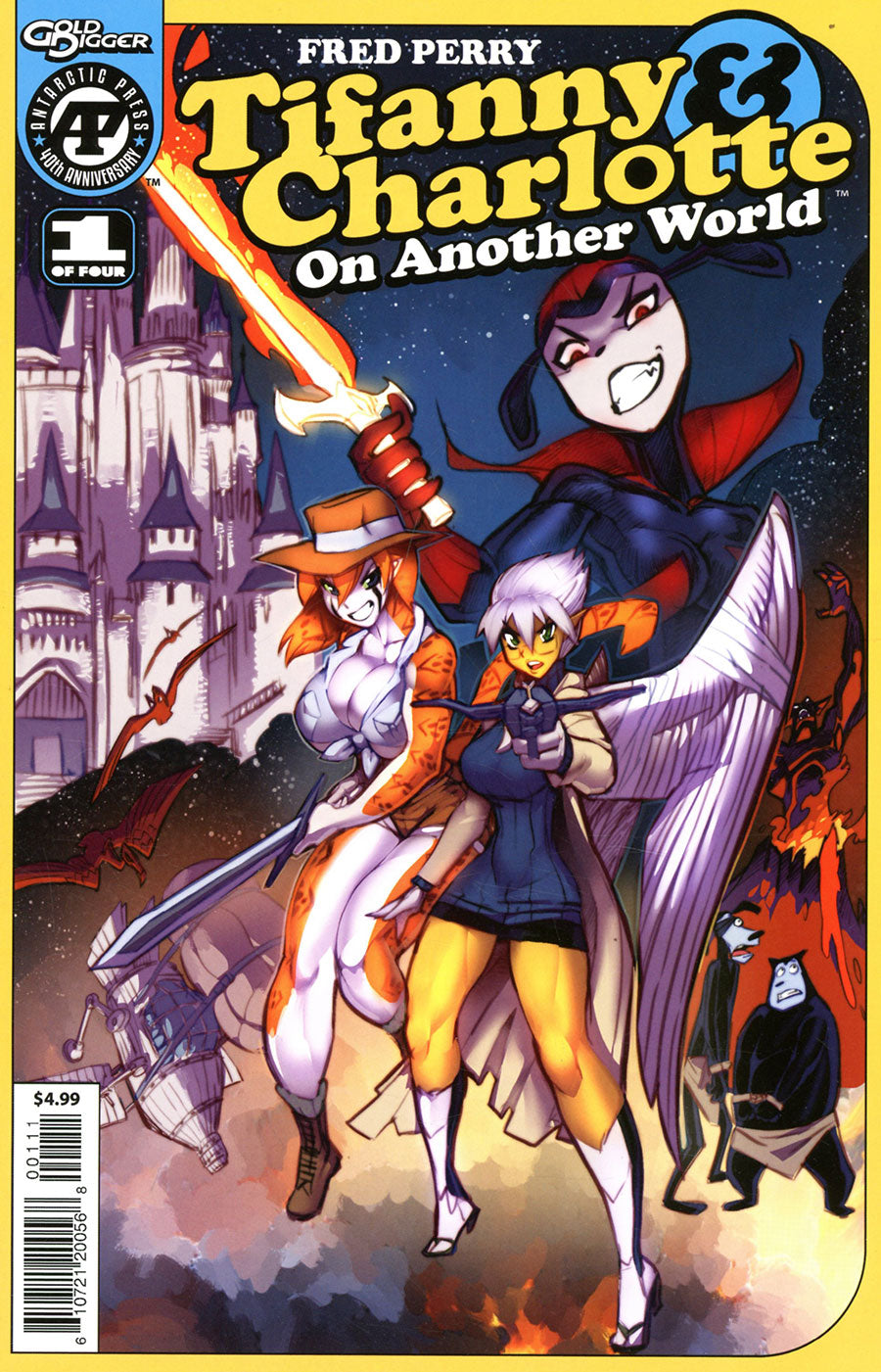TIFANNY & CHARLOTTE ON ANOTHER WORLD #1 (OF 4) CVR A FRED PERRY