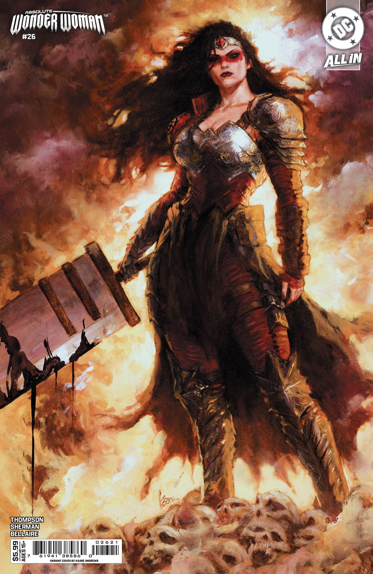 ABSOLUTE WONDER WOMAN #26 CVR B KAARE ANDREWS CARD STOCK VAR comic book cover