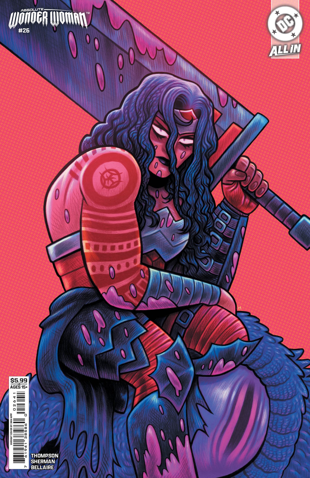 ABSOLUTE WONDER WOMAN #26 CVR D DAN HIPP CARD STOCK VAR comic book cover