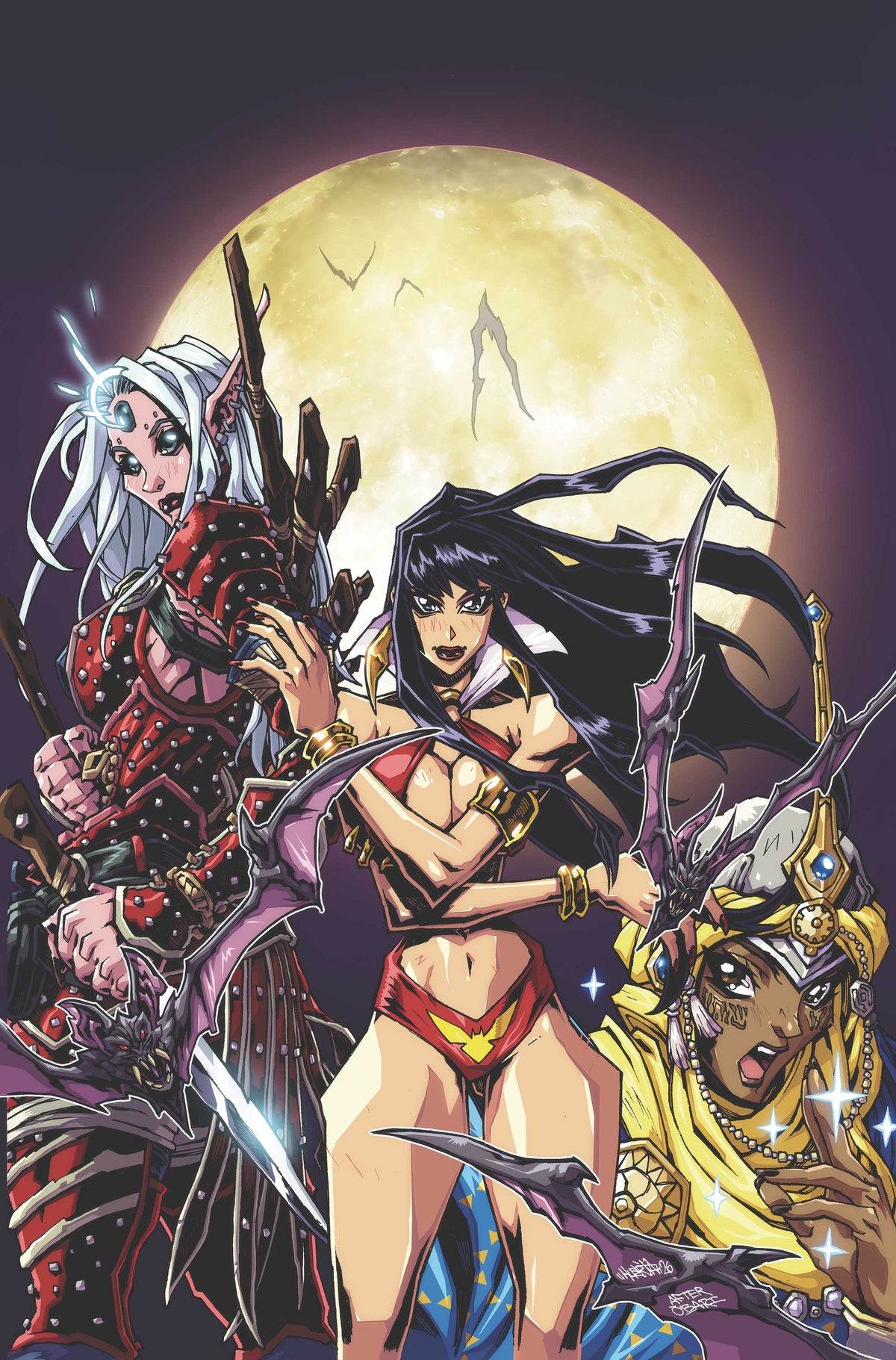 PATHFINDER VAMPIRELLA BLADE OF DARKNESS #2 Cover D ANDREW HUERTA METAL PREMIUM VAR comic book cover