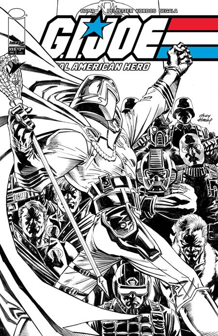 GI JOE A REAL AMERICAN HERO #323 CVR B ANDY KUBERT  B&W VAR