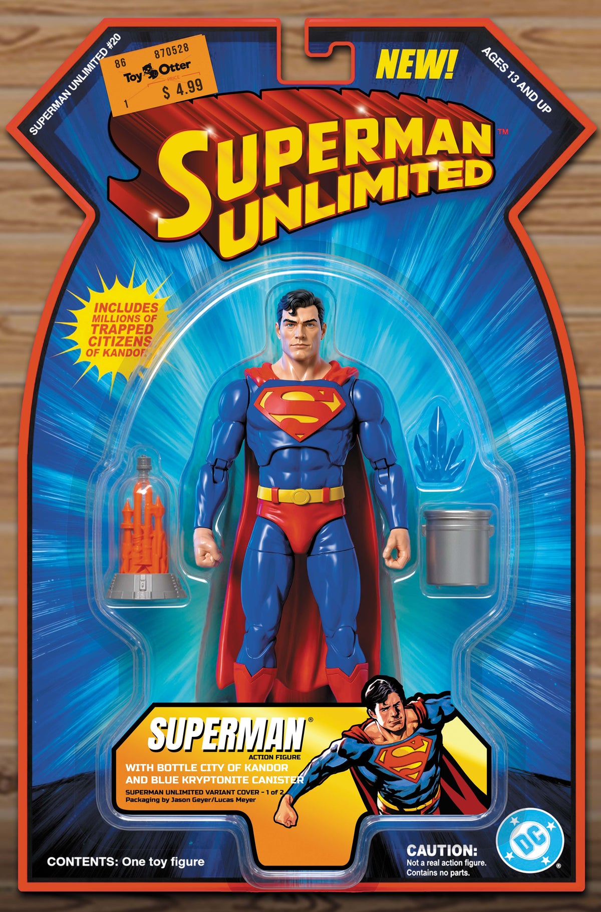 SUPERMAN UNLIMITED #20 CVR B JASON GEYER SUPERMAN WITH KANDOR ACTION (FIGURE) COMICS CARD STOCK VAR comic book cover