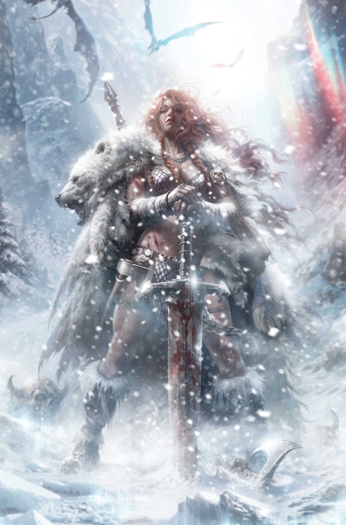 RED SONJA SOLSTICE SPECIAL #1 (ONE SHOT) Cover F FRANCESCO MATTINA LTD VIRGIN VAR comic book cover