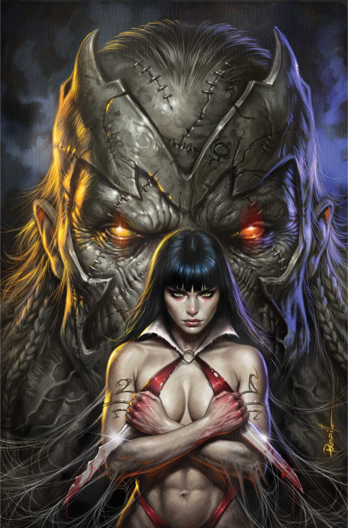 VAMPIRELLA (2026) #9 Cover F LUCIO PARRILLO METAL PREMIUM VAR comic book cover
