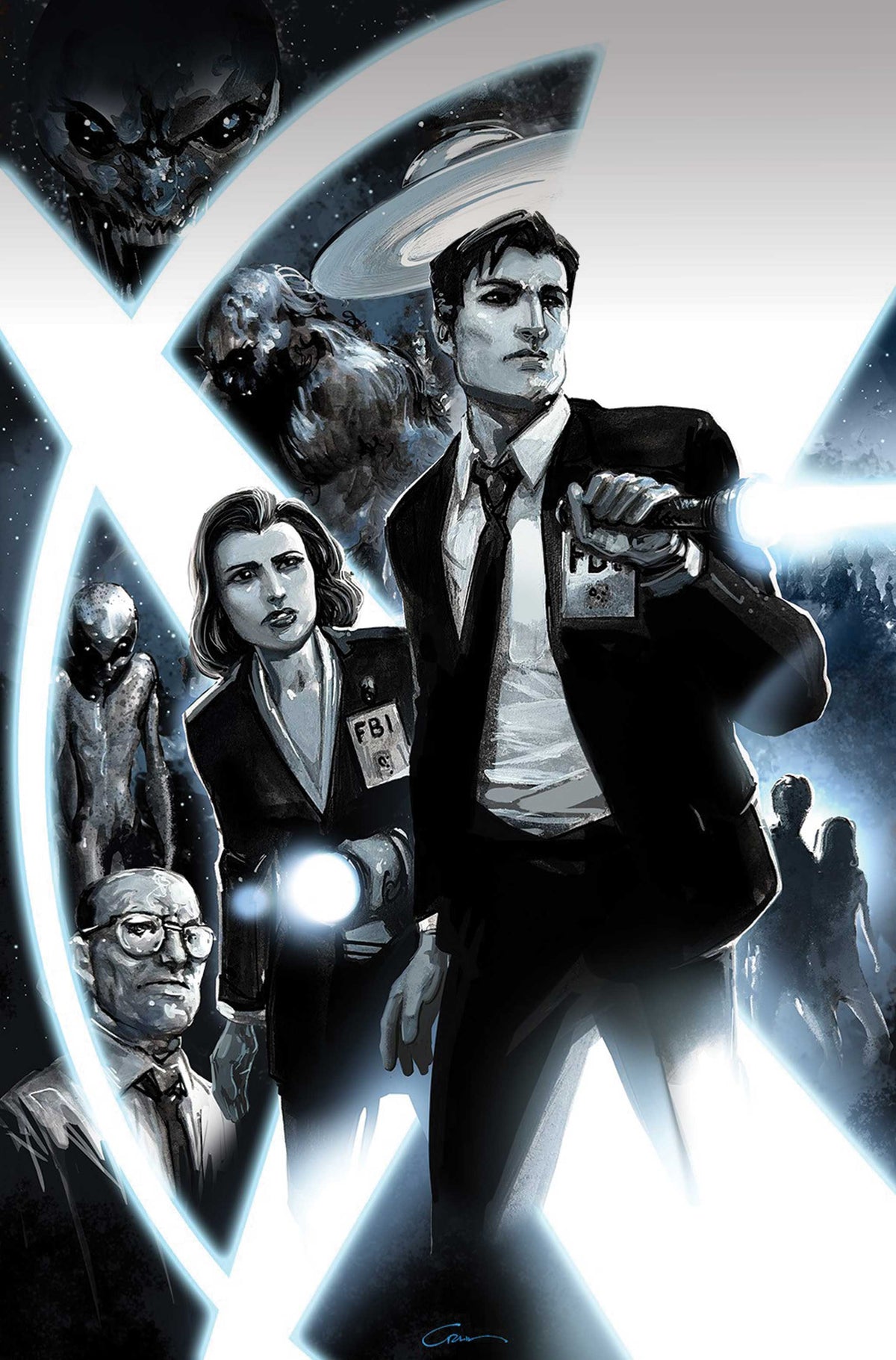 X FILES (2026) #1 Cover J CLAYTON CRAIN METAL PREMIUM VAR comic book cover