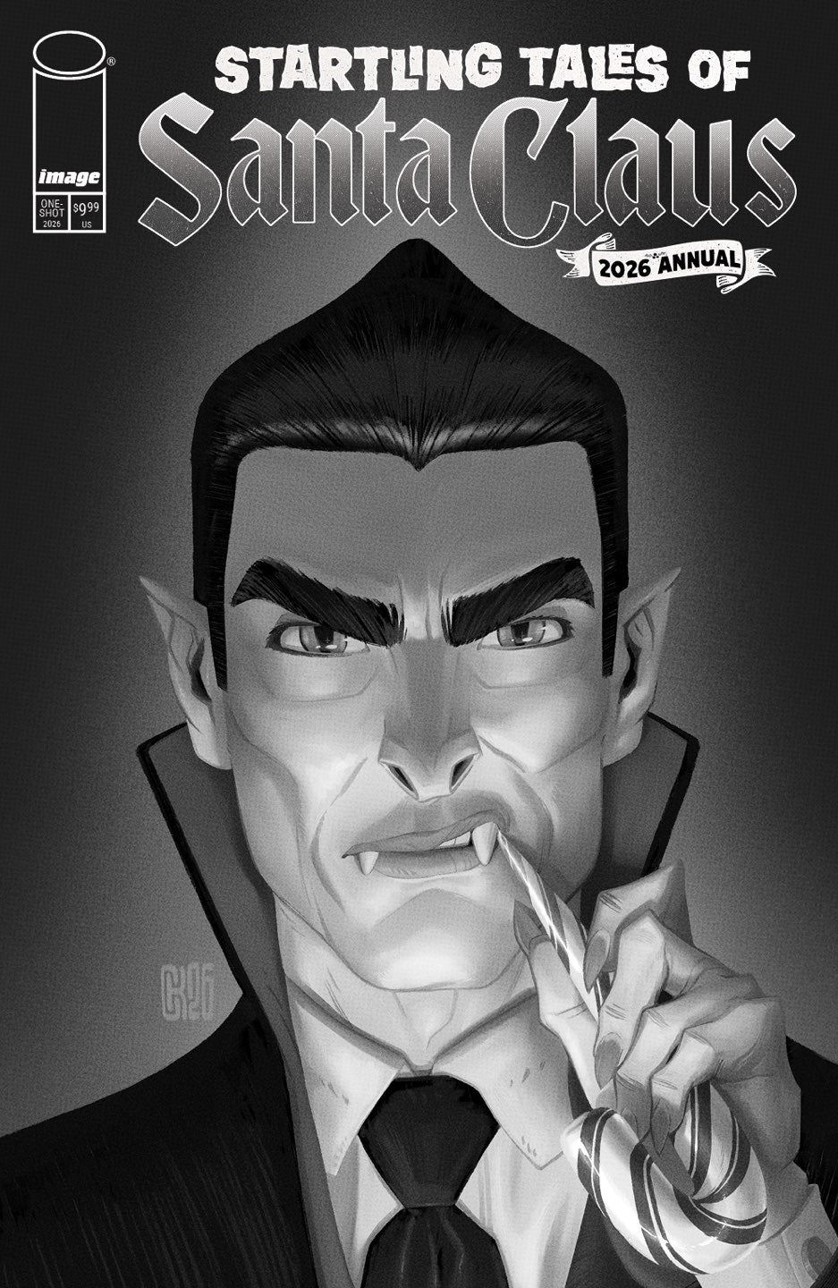 STARTLING TALES OF SANTA CLAUS 2026 ANNUAL Cover D SEAKAE B&W VAR comic book cover