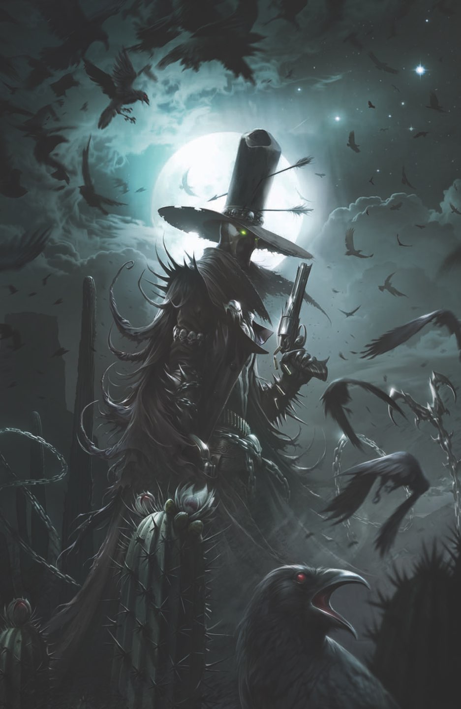 DEADLY TALES OF THE GUNSLINGER SPAWN #21 Cover B FRANCESCO MATTINA VIRGIN VAR comic book cover