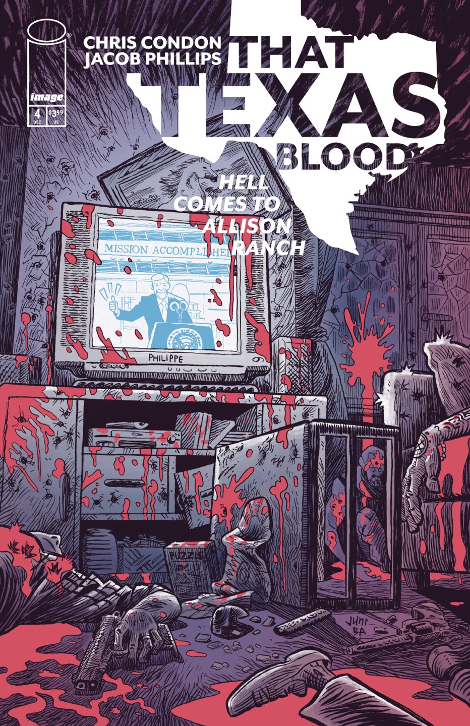 THAT TEXAS BLOOD HELL COMES TO ALLISON RANCH #4 (OF 6) Cover B JUNI BA VAR comic book cover