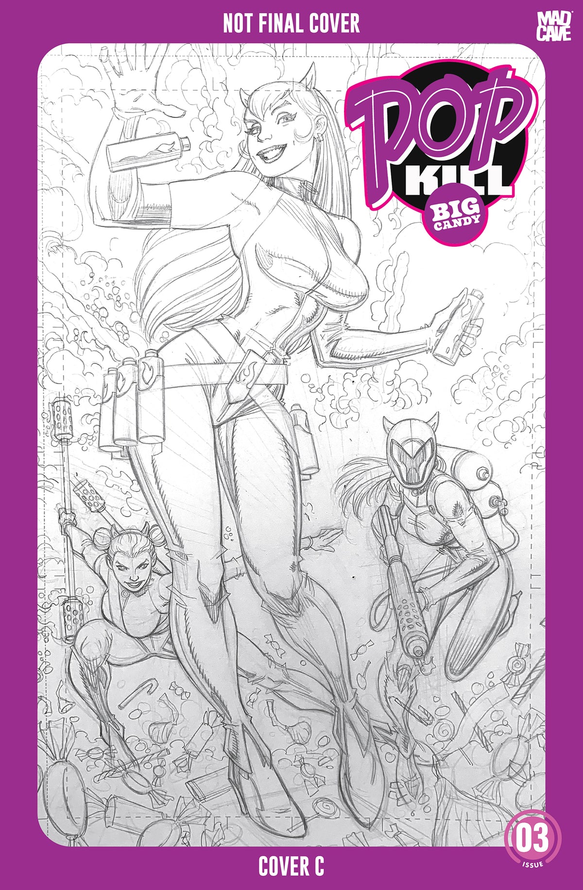 POP KILL BIG CANDY #3 (OF 4) Cover C ART ADAMS VAR comic book cover