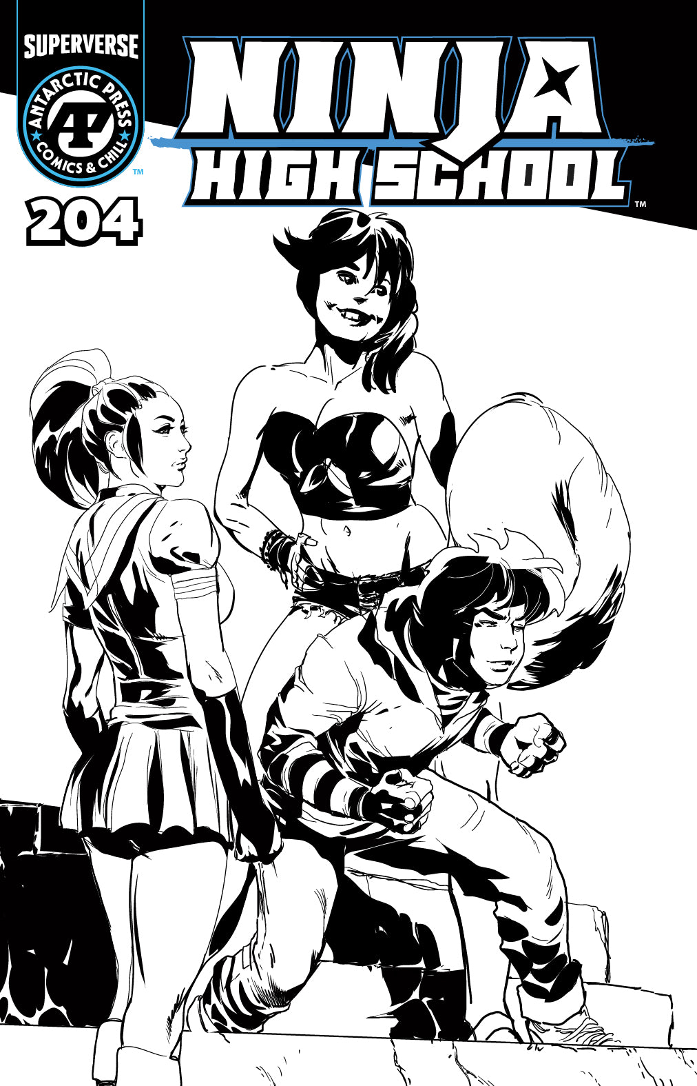 NINJA HIGH SCHOOL #204 Cover B BRIAN DENHAM HOMAGE VAR comic book cover