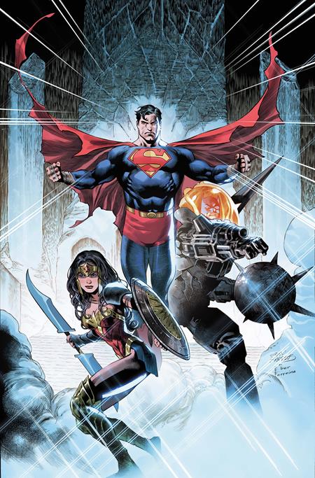 JUSTICE LEAGUE UNLIMITED #15 CVR C EDDY BARROWS & EBER FERREIRA CARD STOCK VAR (DC K.O.)