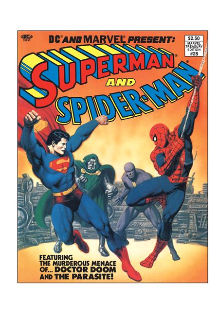 DC AND MARVEL PRESENT SUPERMAN AND SPIDER-MAN (MARVEL TREASURY EDITION #28) #1 FACSIMILE EDITION CVR A JOHN ROMITA SR & BOB LARKIN