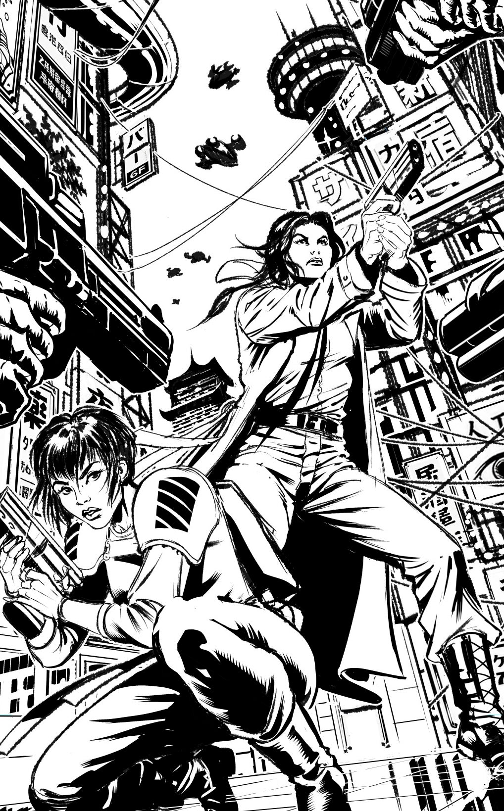 BLADE RUNNER TOKYO NEXUS DIE WITH HONOR #3 (OF 4) CVR D MARIA LAURA SANAPO INKS VIRGIN CARDSTOCK VAR