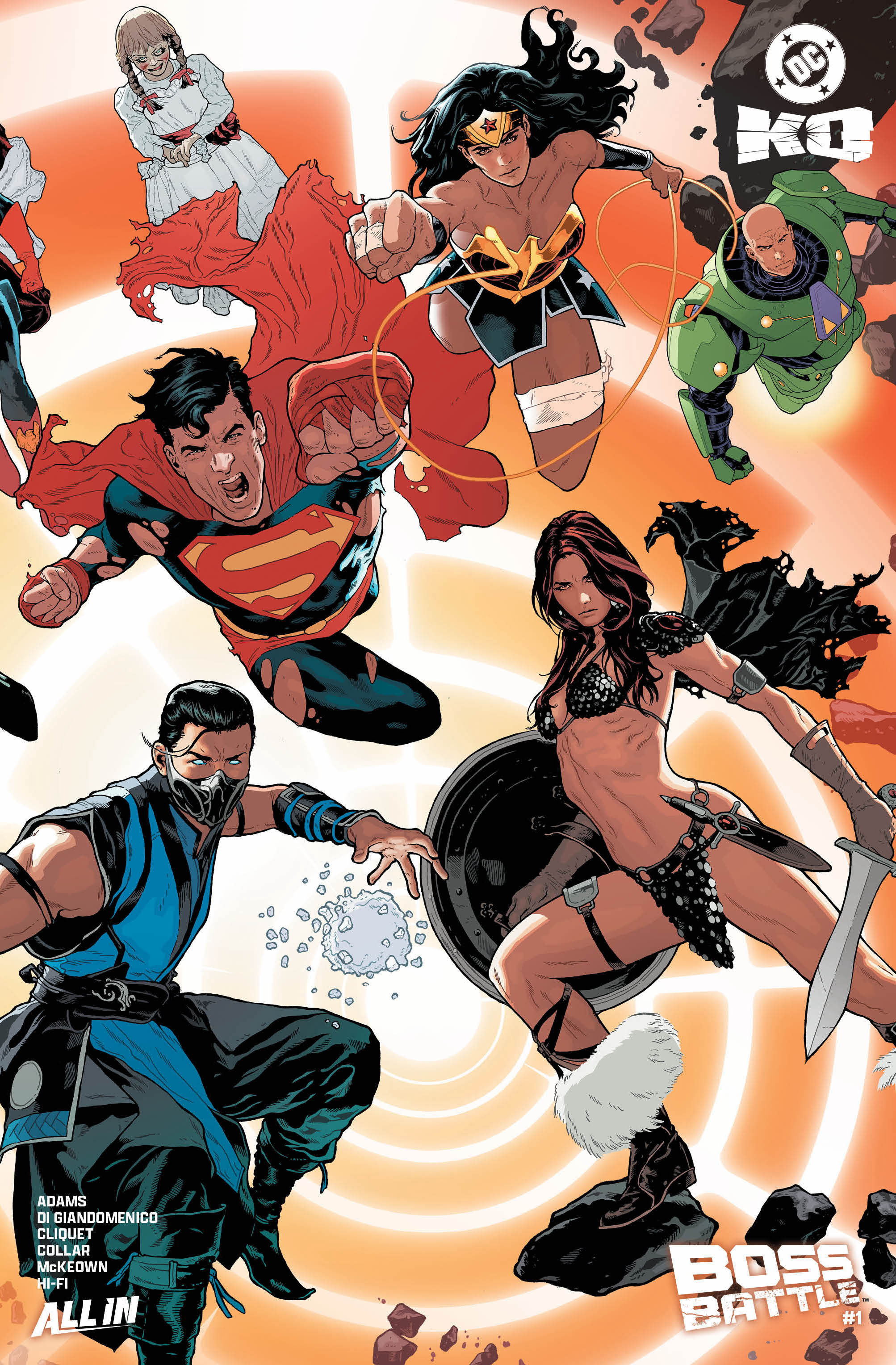 DC K.O. BOSS BATTLE #1 (ONE SHOT) CVR G JEFF SPOKES WRAPAROUND FOIL VAR