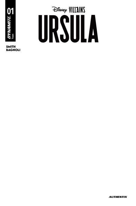 DISNEY VILLAINS URSULA #1 CVR F BLANK AUTHENTIX VAR