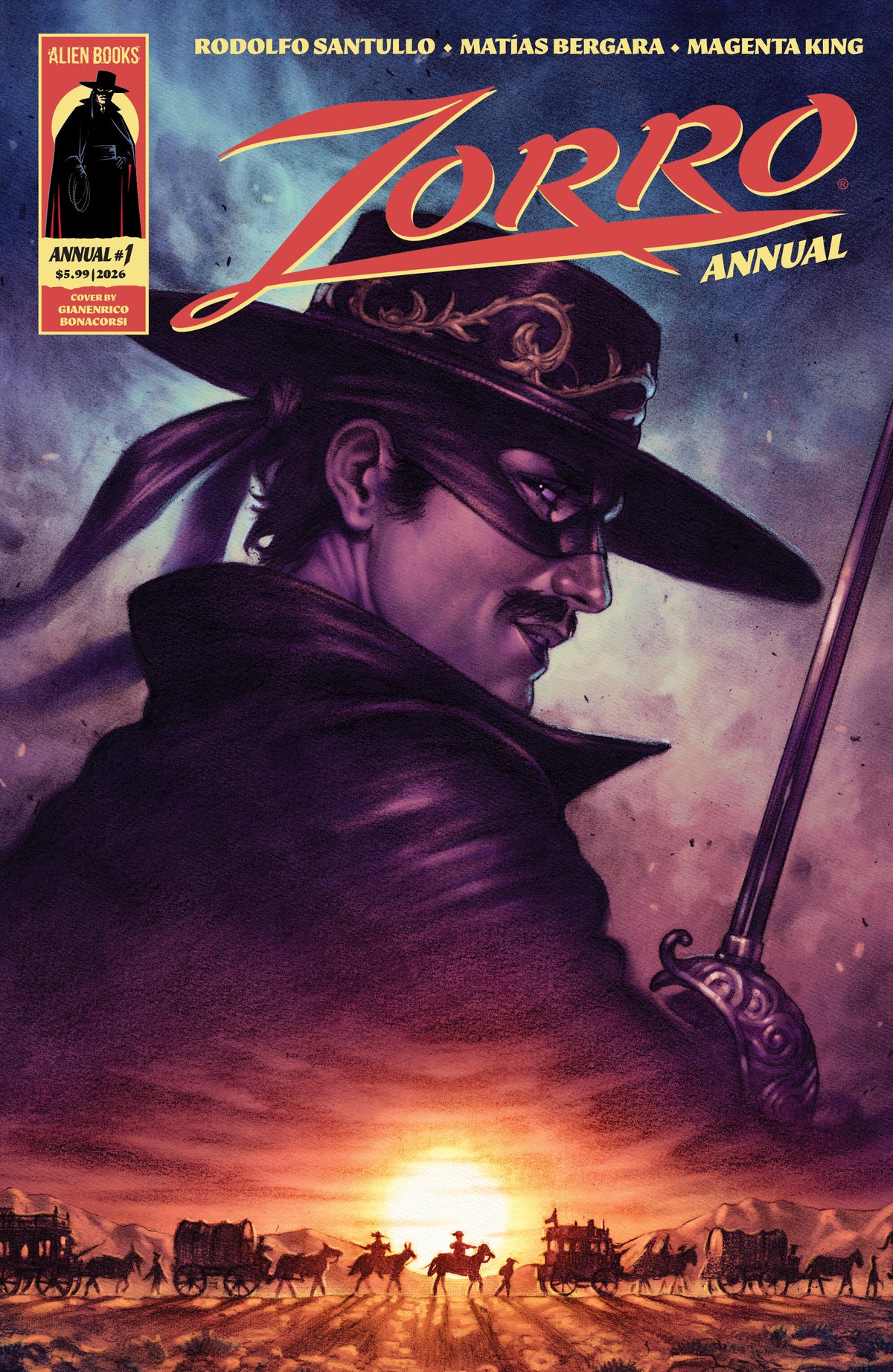 ZORRO ANNUAL #1 COVER A (BONACORSI) comic book cover