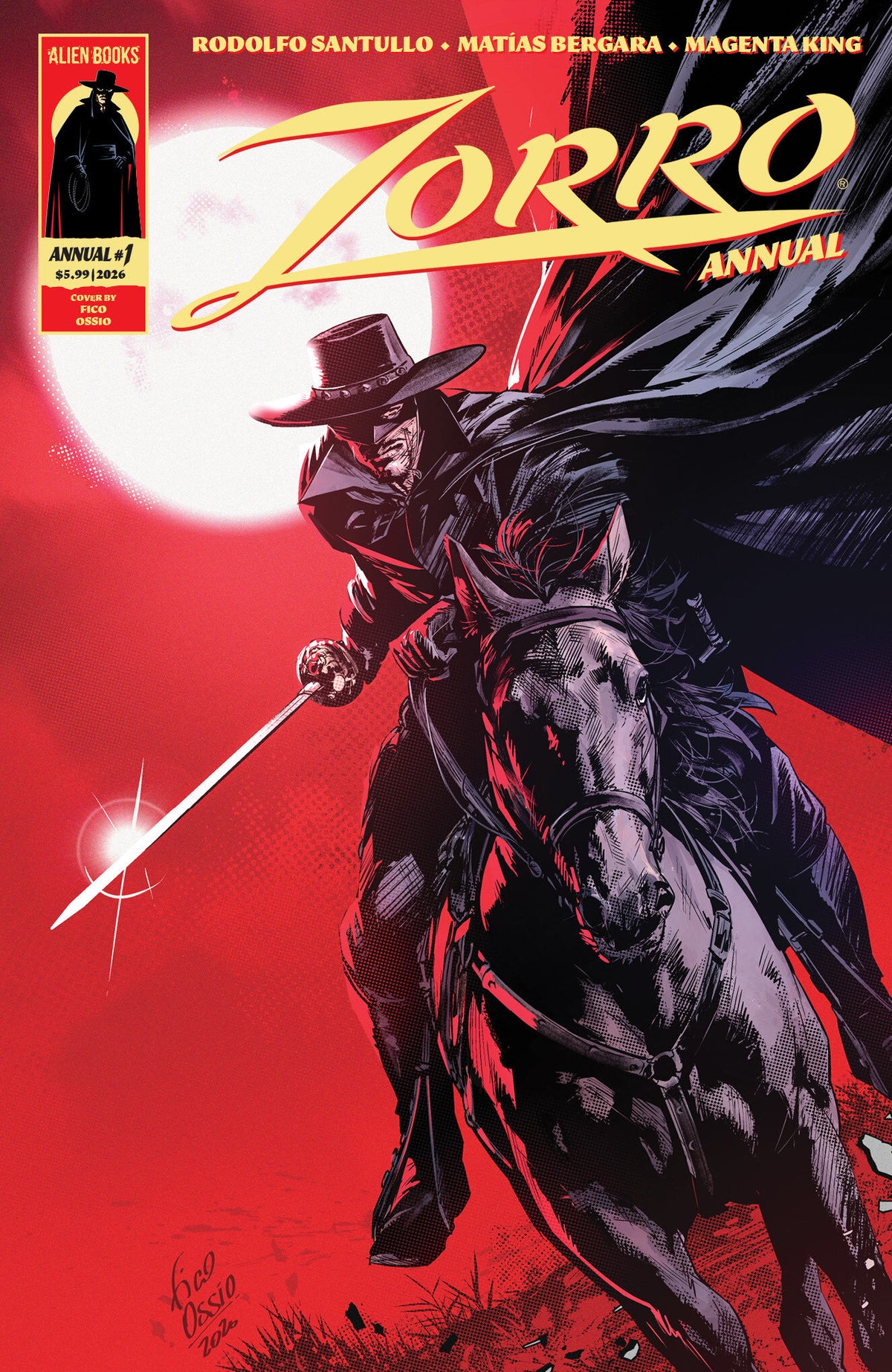ZORRO ANNUAL #1 VARIANT B (OSSIO) comic book cover