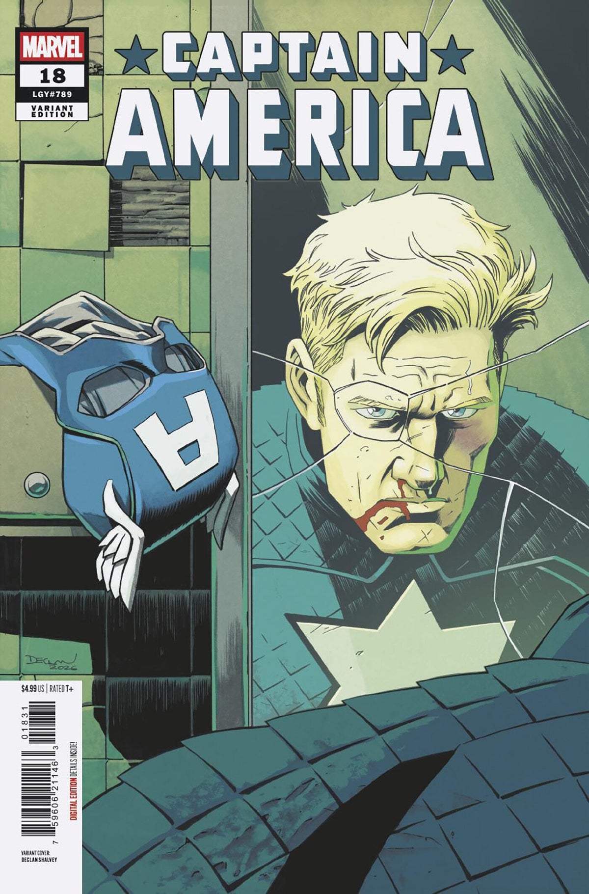 CAPTAIN AMERICA #18 DECLAN SHALVEY VARIANT comic book cover