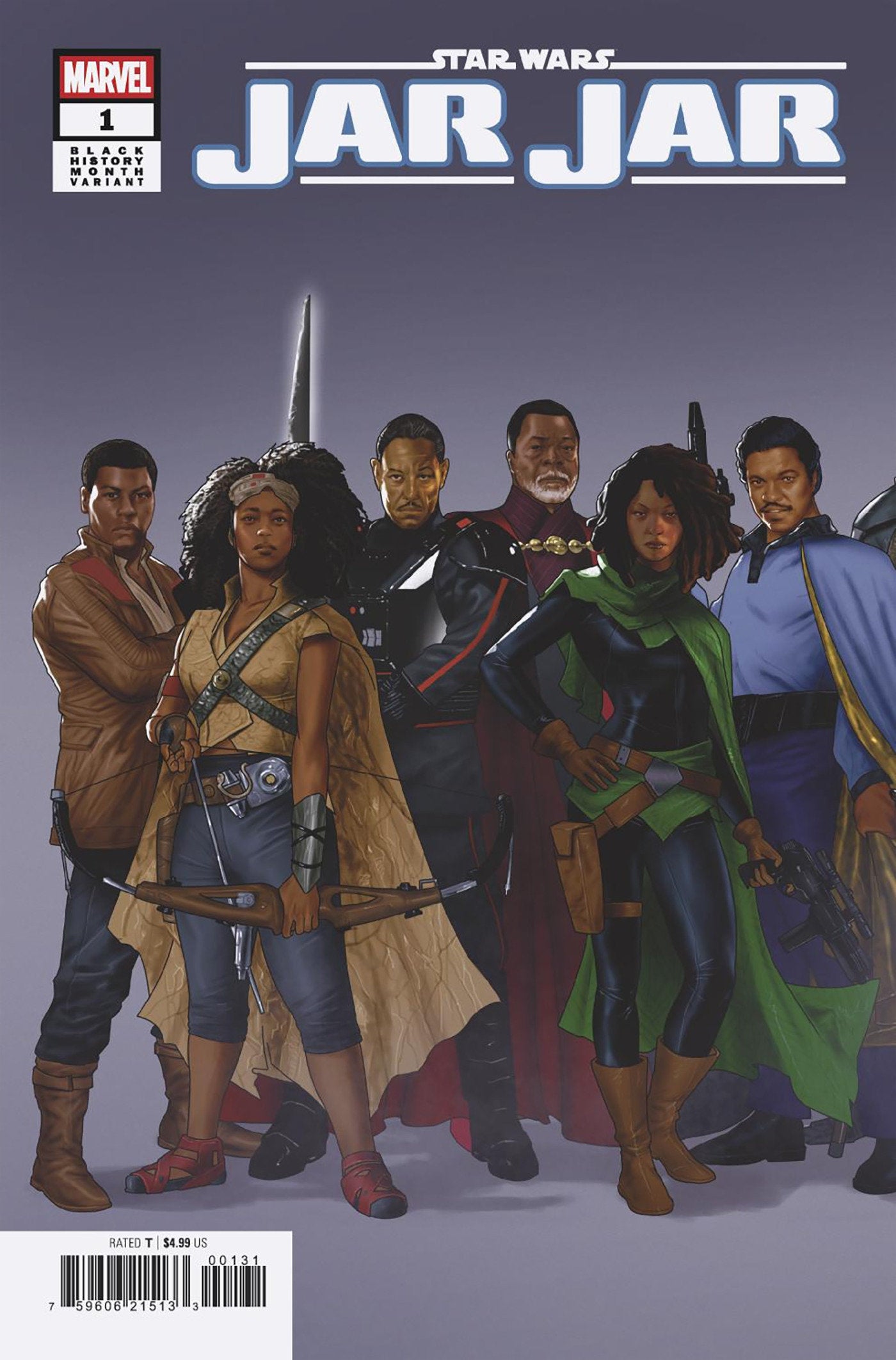 STAR WARS: JAR JAR #1 TAURIN CLARKE 2-PART BLACK HISTORY MONTH CONNECTING VARIANT