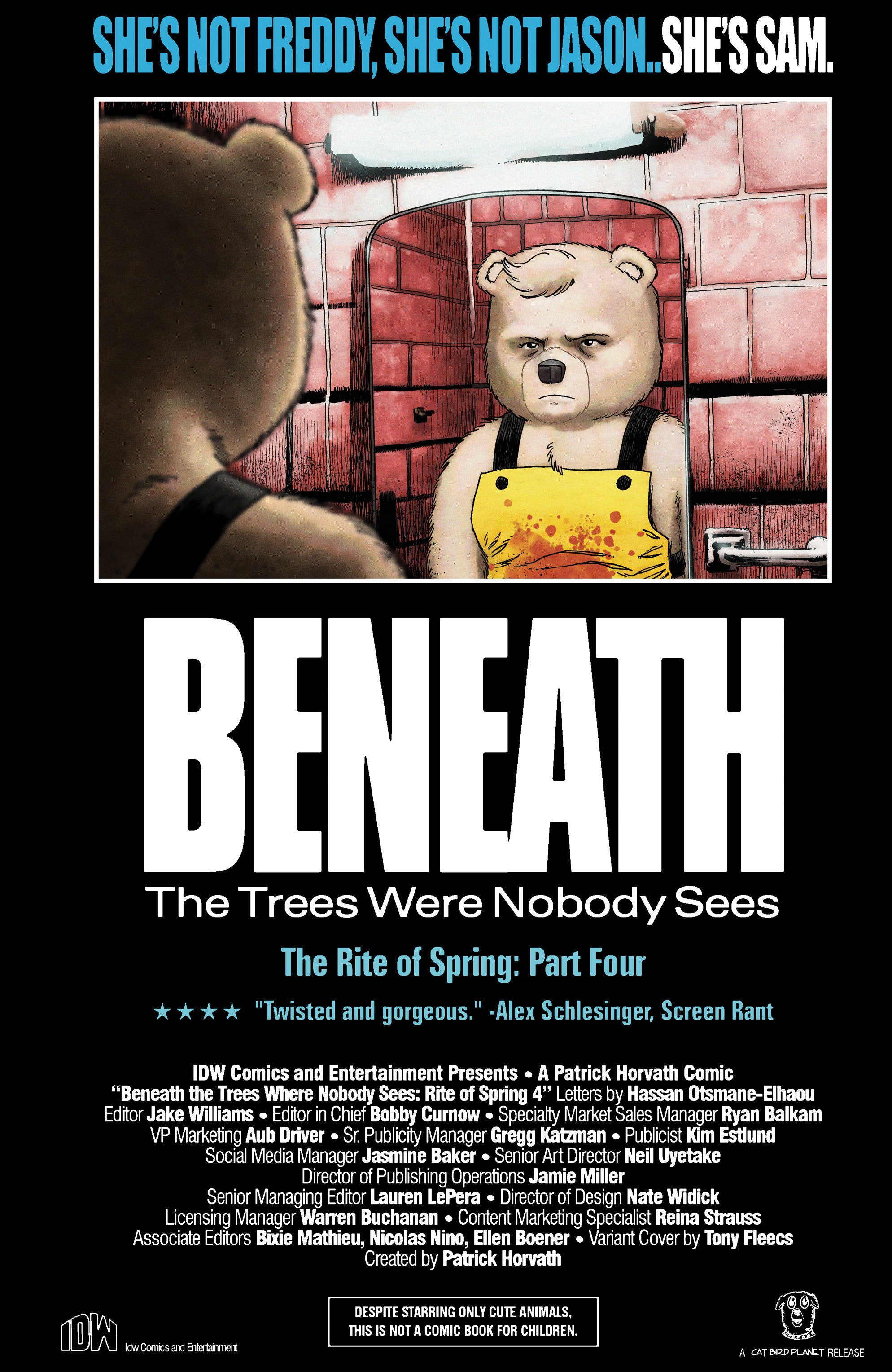 BENEATH THE TREES WHERE NOBODY SEES: RITE OF SPRING #4 VARIANT B (FLEECSÂ MOVIE HOMAGE COVER)