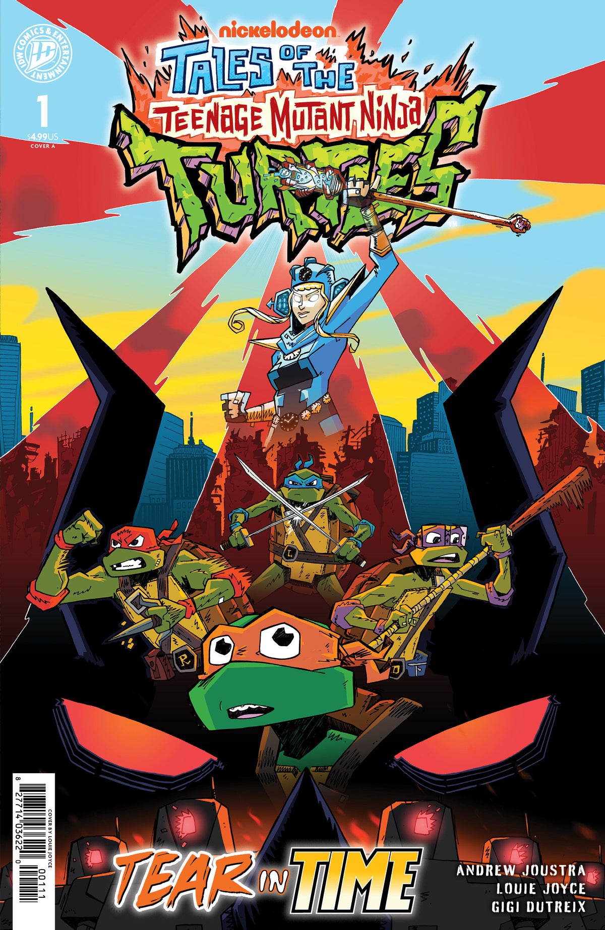 TALES OF THE TEENAGE MUTANT NINJA TURTLES: TEAR IN TIME #1 COVER A (JOYCE) comic book cover
