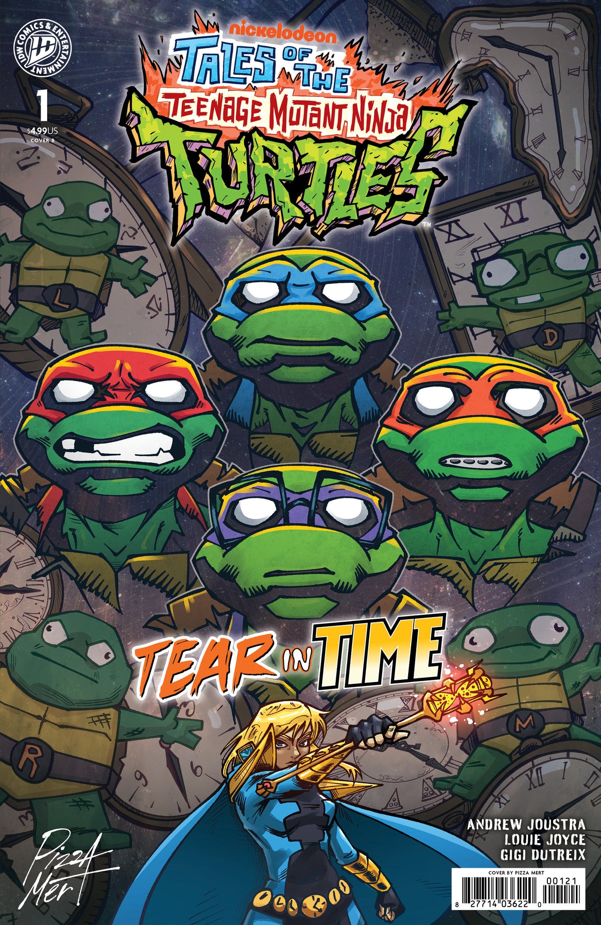 TALES OF THE TEENAGE MUTANT NINJA TURTLES: TEAR IN TIME #1 VARIANT B (PIZZA MERT) comic book cover