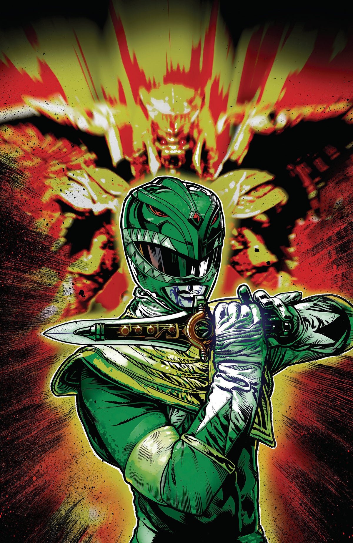 POWER RANGERS GREEN #5 D FOIL VARIANT (FULL ART, HARRIS) comic book cover