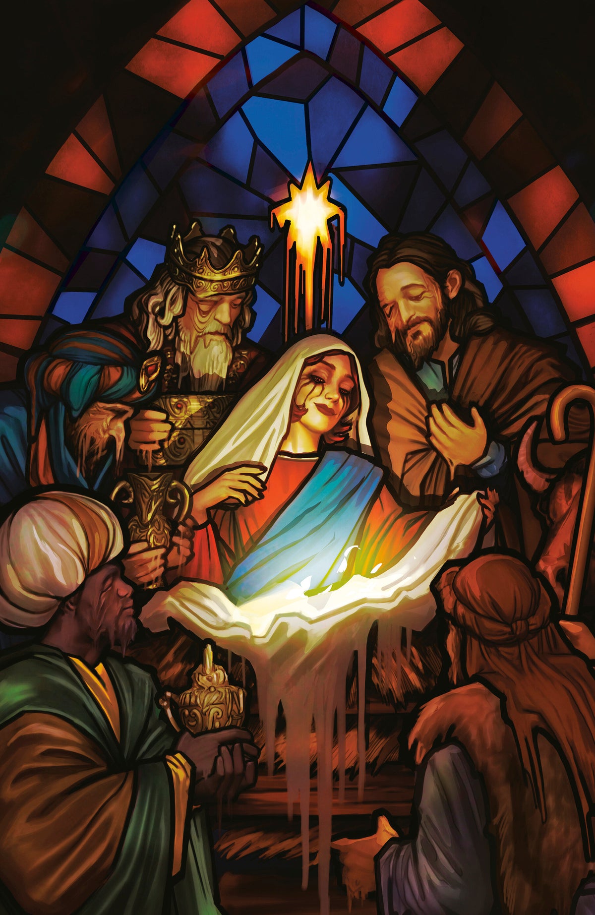 CHRISTMAS DARKNESS #1 G UNLIMITED VARIANT (FULL ART, PUEBLA) comic book cover