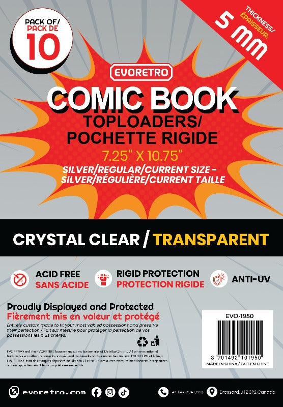 EVORETRO SILVER AGE COMIC BOOK TOP LOADER