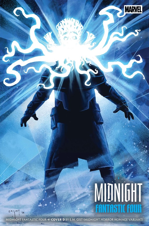 MIDNIGHT FANTASTIC FOUR #1 COVER D E.M. GIST MIDNIGHT HORROR HOMAGE VARIANT
