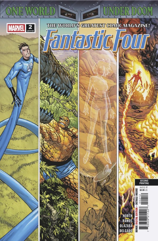 FANTASTIC FOUR #2 HUMBERTO RAMOS 2ND PRINTING VARIANT
